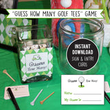 Golf Party Game - "Guess The Number of Golf Tees" (INSTANT DOWNLOAD)