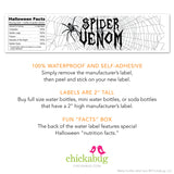 "Spider Venom" Halloween Drink Labels