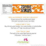 "Zombie Virus" Halloween Drink Labels