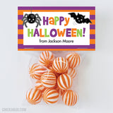 Spider and Bat "Happy Halloween" Paper Tags and Bags