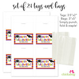 Spider and Bat "Happy Halloween" Paper Tags and Bags