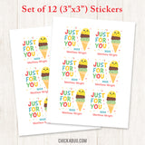 Ice Cream Cone Gift Labels