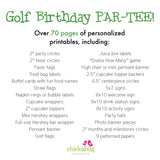 Golf Birthday Party Printable Decor Kit (Digital File)