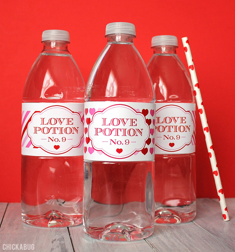 "Love Potion No. 9" Water Labels (INSTANT DOWNLOAD)