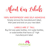 Santa Claus Christmas Water or Soda Labels