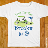 Blue Golf "Let's Par-Tee" Birthday Iron-On