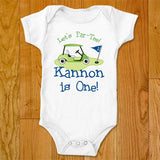 Blue Golf "Let's Par-Tee" Birthday Iron-On