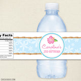 Luau Birthday Party Water Labels