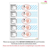 Melted Snowman Water Labels (INSTANT DOWNLOAD)