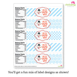 "Melted Snowman" Christmas Water or Soda Labels
