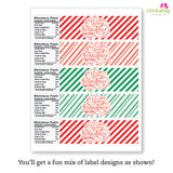 Merry Christmas Water or Soda Labels