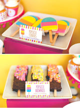 Popsicle Party Table Tent Cards (EDITABLE INSTANT DOWNLOAD)