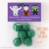 Vampire, Mummy, and Frankenstein Halloween Paper Tags and Bags