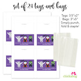 Vampire, Mummy, and Frankenstein Halloween Paper Tags and Bags