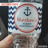 Nautical Birthday Party Water Labels