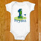 Blue Golf Birthday Iron-On