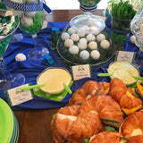 Navy Golf Party Table Tent Cards (EDITABLE INSTANT DOWNLOAD)