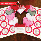 Heart & Arrow Valentine's Day Stickers - Red