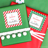 Signed by Santa Christmas Gift Labels - Stripes