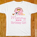 Pink Farm Birthday Family Iron-On