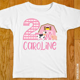 Pink Farm Birthday Iron-On