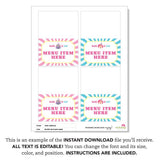 Pink Carnival Party Table Tent Cards (EDITABLE INSTANT DOWNLOAD)