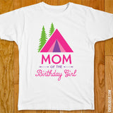 Pink Camping Birthday Family Iron-On