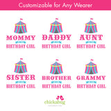 Pink Carnival Birthday Family Iron-On