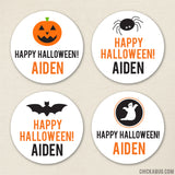 Halloween Stickers (Pumpkin, Spider, Ghost & Bat)