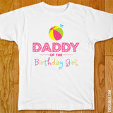 Pink Pool Birthday Family Iron-On