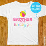 Pink Pool Birthday Family Iron-On