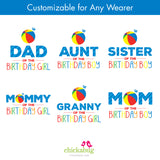 Pool Birthday Family Iron-On