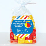Pool Party Favor Stickers