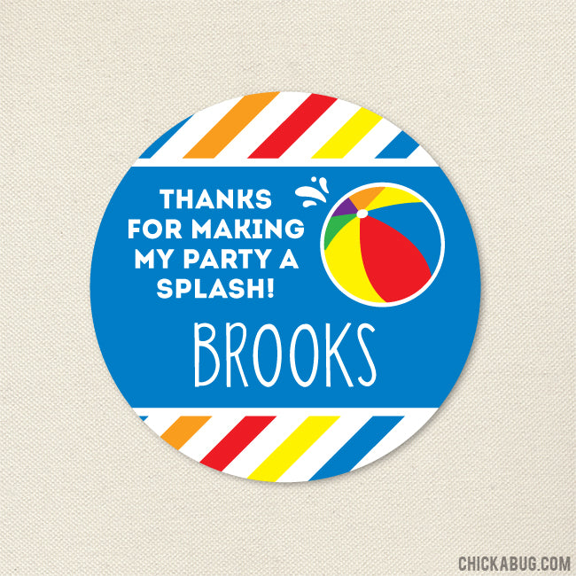 Pool Party Favor Stickers – Chickabug pool-party-favor-stickers-chickabug