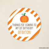 Pumpkin Party Favor Stickers