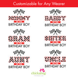 Race Car Birthday Family Iron-On