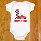 Race Car Birthday Iron-On