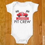 Race Car Birthday "Pit Crew" Iron-On