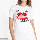 Race Car Birthday "Pit Crew" Iron-On