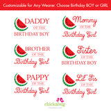 Red Watermelon Birthday Family Iron-On