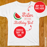 Red Watermelon Birthday Family Iron-On