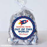 "You're Out of This World" Valentine's Day Stickers