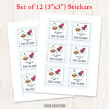 Rocket Birthday Gift Labels