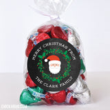 Santa and Wreath Christmas Stickers
