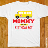 School Bus Birthday Family Iron-On