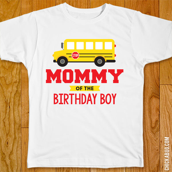 School Bus Birthday Family Iron-On