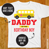School Bus Birthday Family Iron-On