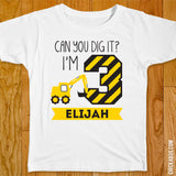 Construction "Can You Dig It" Birthday Iron-On