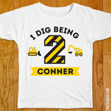 Construction "I Dig Being..." Birthday Iron-On