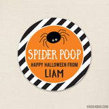 "Spider Poop" Halloween Stickers